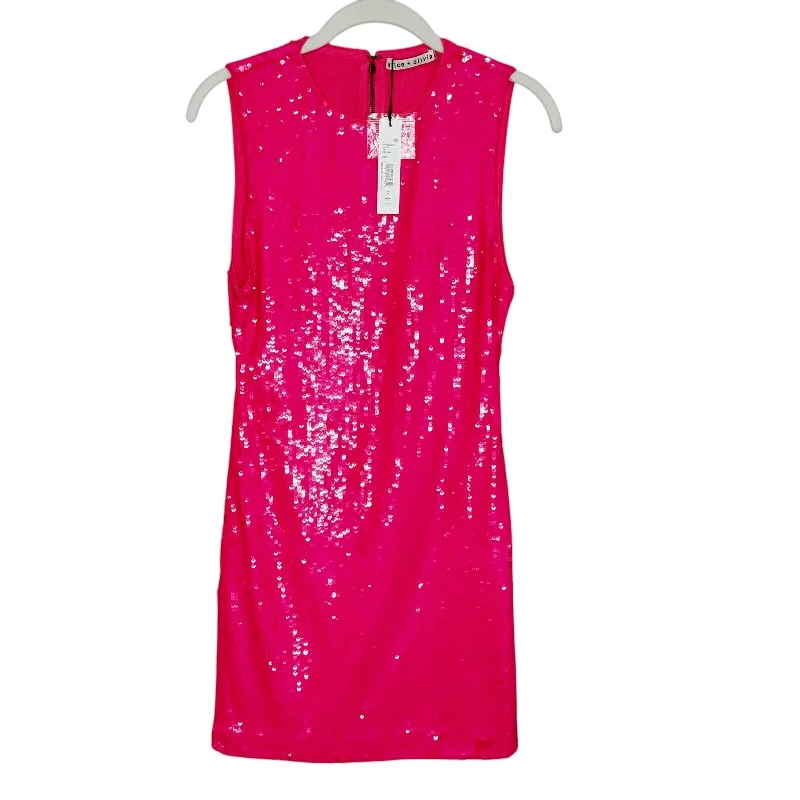 Alice + Olivia NEW Wild Pink Delora Sequin Sleeveless Mini Dress Size 6 $550 Classic Black Mini Dress Alice + Olivia NEW Wild Pink Delora Sequin Sleeveless Mini Dress Size 6 $550 Classic Black Mini Dress