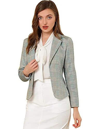 Allegra K Women's Suit Suede Blazers Notch Lapel Open-Front Allover Printed Blazers Jackets for Women Ribbed Jacket Pleated Jacket Ruffled Jacket Allegra K Women's Suit Suede Blazers Notch Lapel Open-Front Allover Printed Blazers Jackets for Women Ribbed Jacket Pleated Jacket Ruffled Jacket