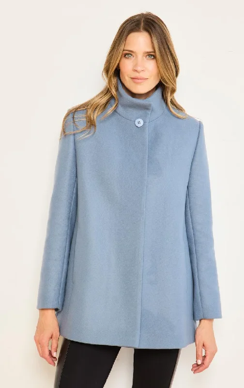 Barrington's - Stand Collar Jacket A-Line Jacket Boat Neck Shawl Collar
