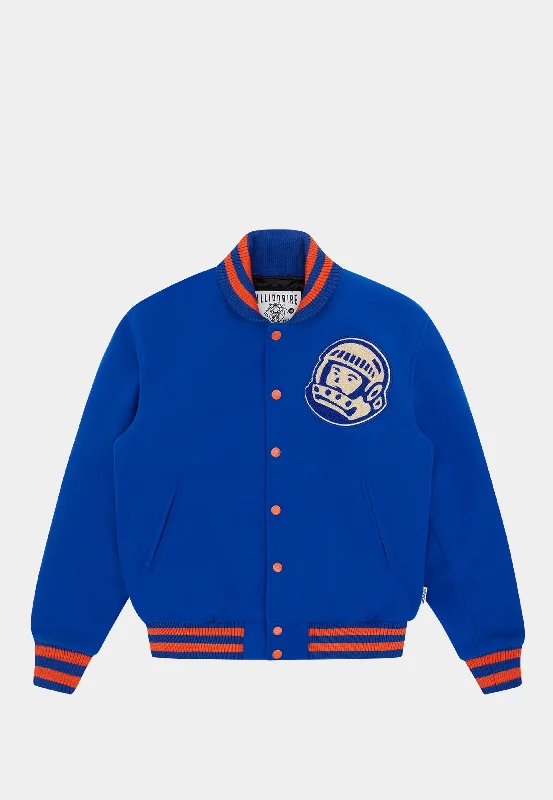 Bbc Astro Varsity Jacket Royal Blue Tailored Jacket Straight Jacket A-Line Jacket