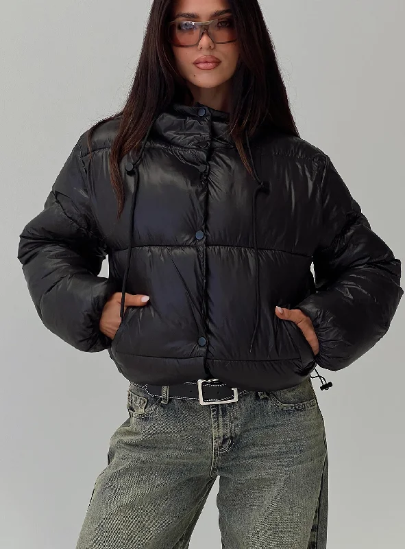 Beekall Hooded Puffer Jacket Black Denim Jacket Leather Jacket Suede Jacket