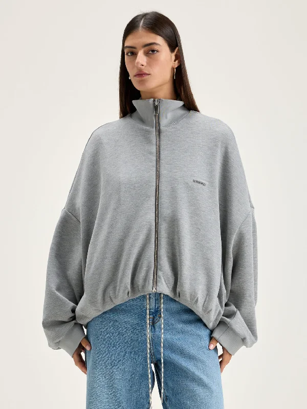 Jacket Tallis T1608 H-Grey Belted Jacket Elasticated Jacket Padded Jacket