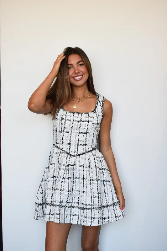 Uptown Tweed Mini Dress Chic Sleeveless Mini Dress