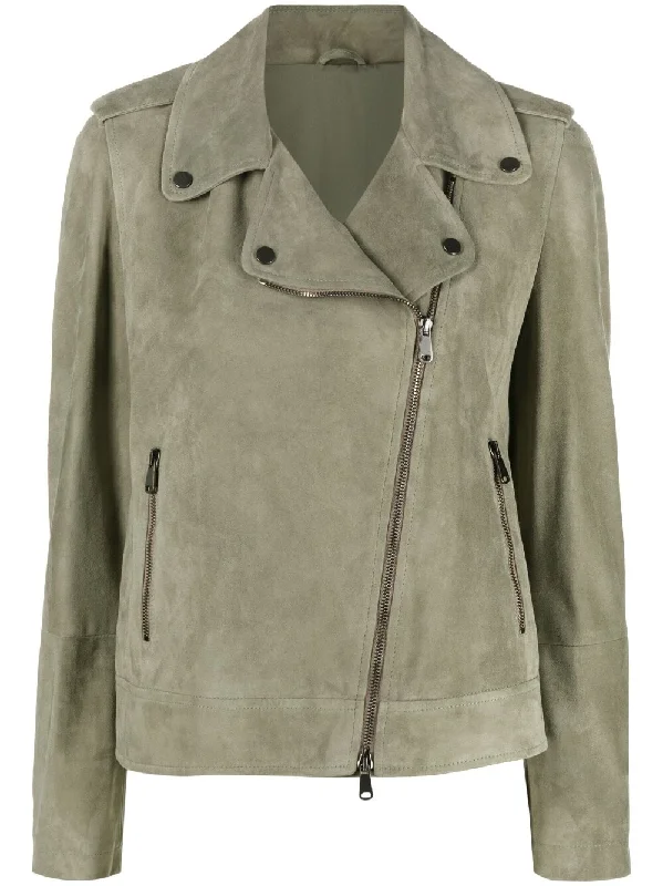 Brunello Cucinelli Jackets Green Fleece Jacket Down Jacket Feather Jacket