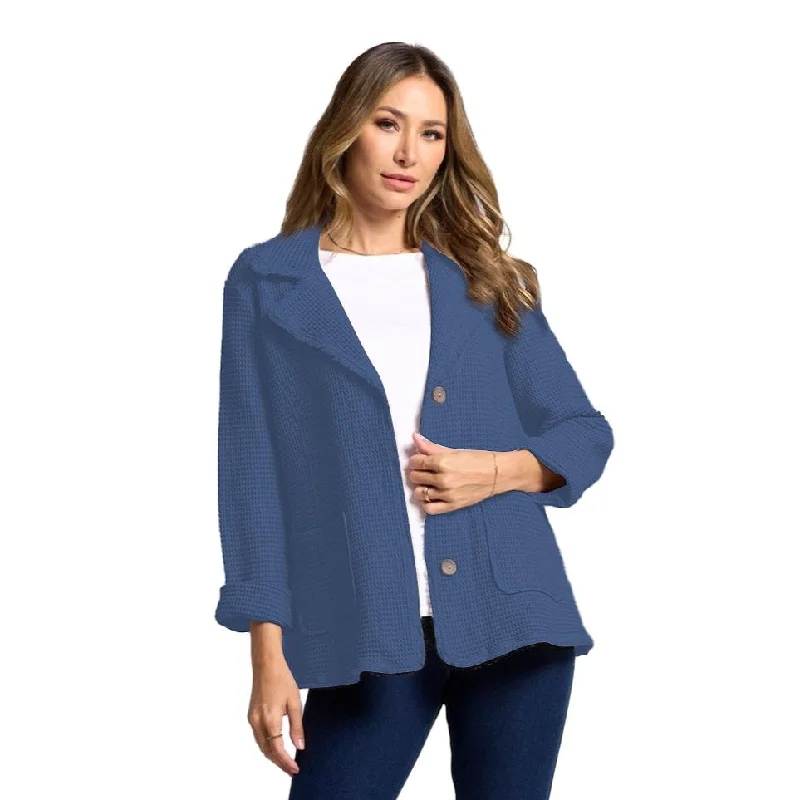 Focus Fashion Blazer Style Jacket in Blue Indigo - SW222-IN Cotton Jacket Linen Jacket Terry Jacket Focus Fashion Blazer Style Jacket in Blue Indigo - SW222-IN Cotton Jacket Linen Jacket Terry Jacket