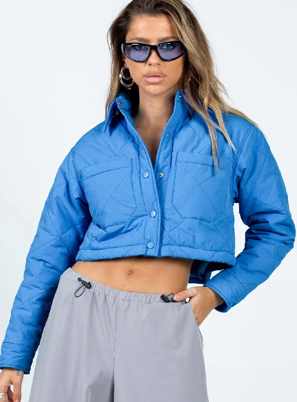 Dakota Puffer Jacket Blue One-Shoulder Jacket Off-the-Shoulder Jacket Asymmetrical Jacket Dakota Puffer Jacket Blue One-Shoulder Jacket Off-the-Shoulder Jacket Asymmetrical Jacket