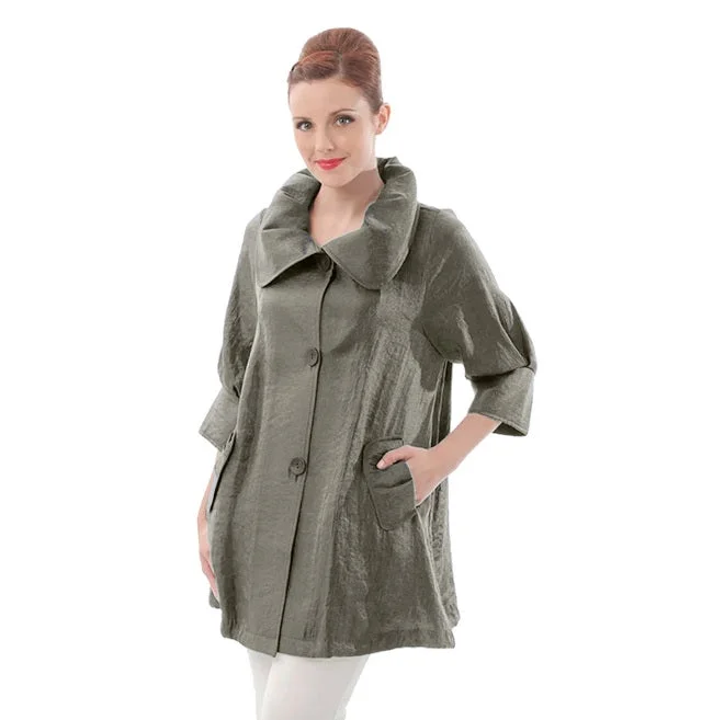 Damee NY Swing Jacket in Olive - 200-OLV Oversized Jacket Tailored Jacket Straight Jacket Damee NY Swing Jacket in Olive - 200-OLV Oversized Jacket Tailored Jacket Straight Jacket