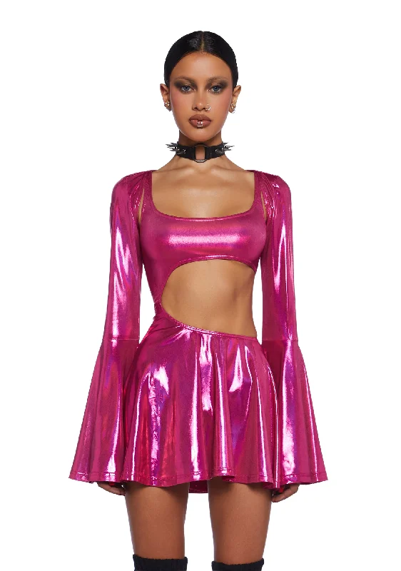 Disco Dazzler Mini Dress And Shrug Set Classic Solid Mini Dress