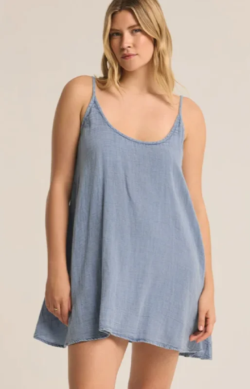 Shana Gauze Mini Dress Comfortable Fit-and-Flare Mini Dress