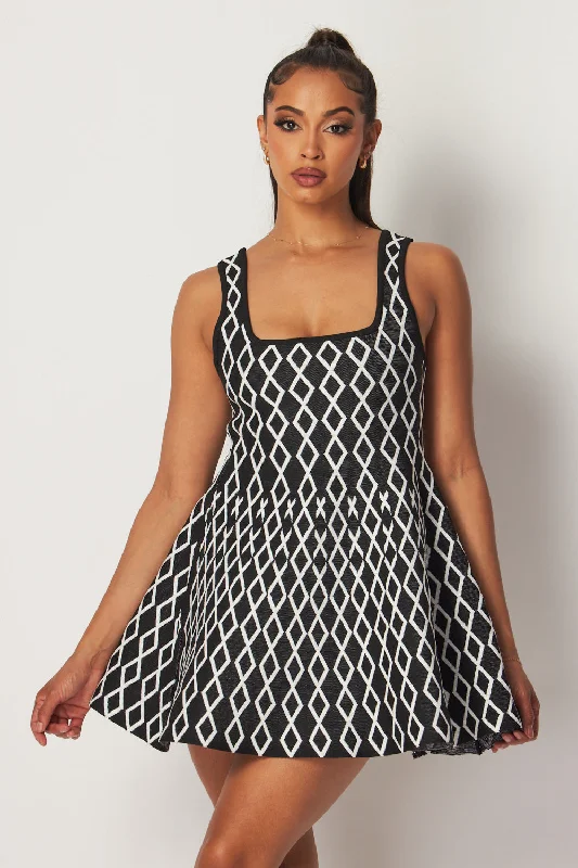 Coco Flare Tank Mini Dress Comfortable One-Shoulder Mini Dress