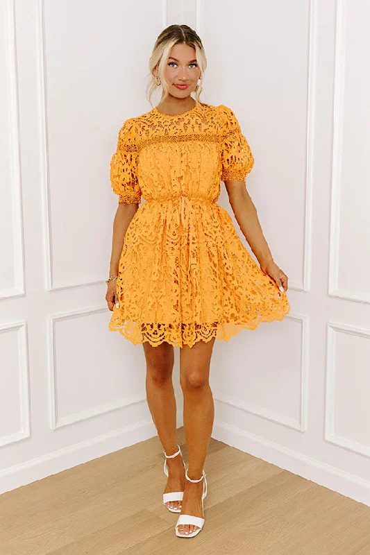Forever Chic Crochet Mini Dress Classic Solid Mini Dress