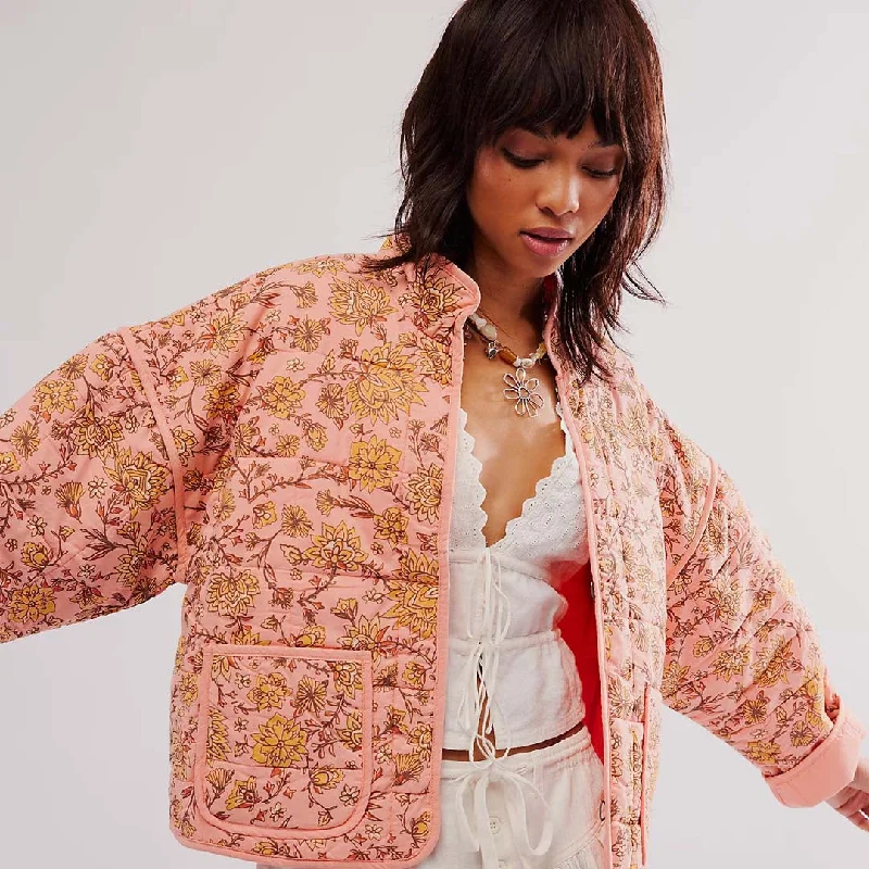 CHLOE JACKET | PEACH COMBO Herringbone Jacket Checkered Jacket Solid Jacket