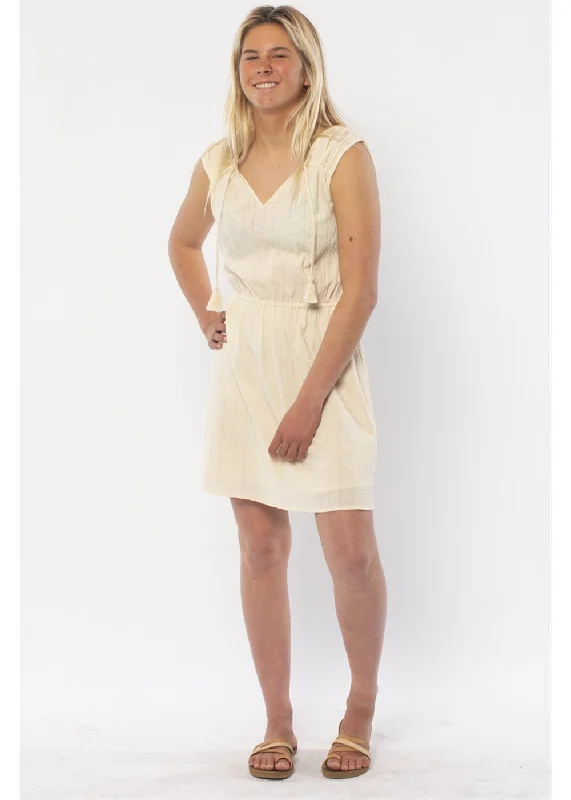 Sisstrevolution Bonnie Woven Mini Dress Elegant Lace-Up Mini Dress