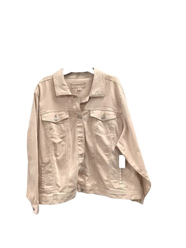 Jacket Denim By Maurices In Pink, Size: 3x Satin Fabric Silk Fabric Chiffon Fabric