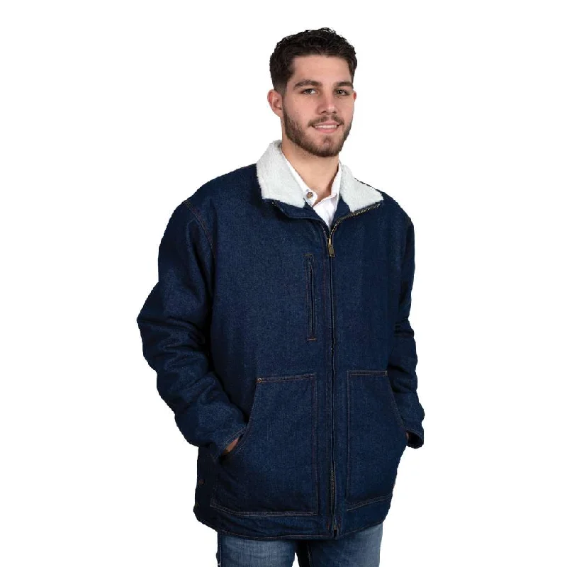 Just Country Mens Diamantina Denim Sherpa Jacket Welt Pockets Slit Pockets Flap Pockets Just Country Mens Diamantina Denim Sherpa Jacket Welt Pockets Slit Pockets Flap Pockets
