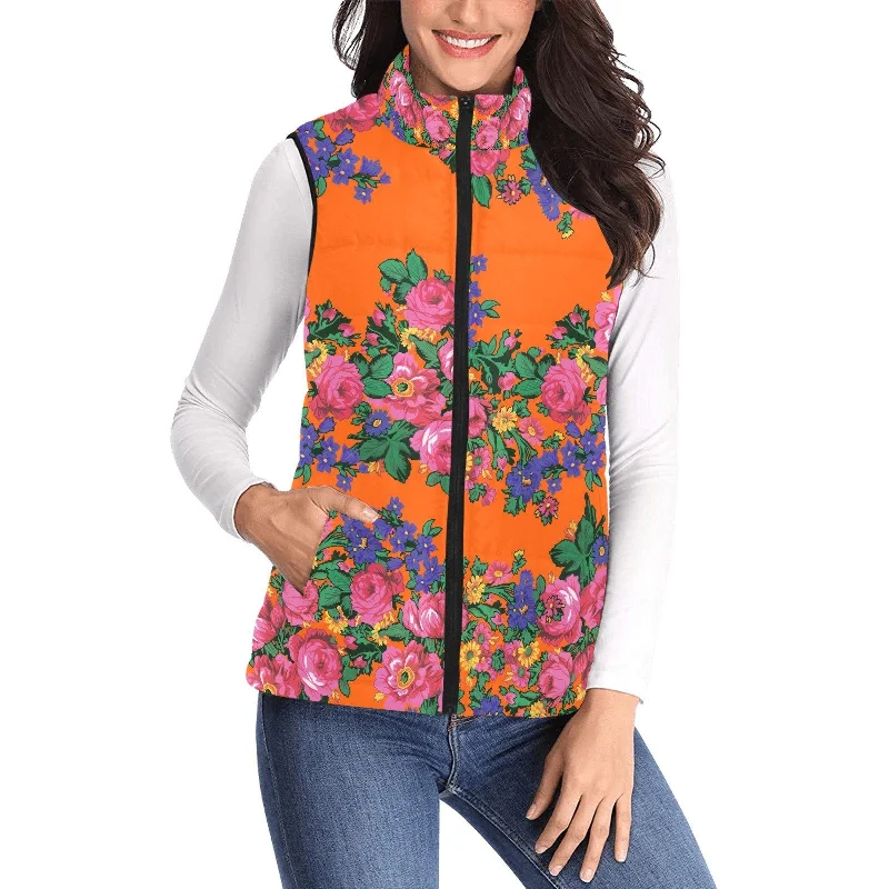 Kokum's Revenge Sierra Women's Padded Vest Jacket A-Line Jacket Boat Neck Shawl Collar Kokum's Revenge Sierra Women's Padded Vest Jacket A-Line Jacket Boat Neck Shawl Collar