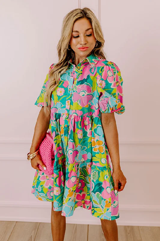 Lagoon Luxe Floral Mini Dress Classic White Mini Dress