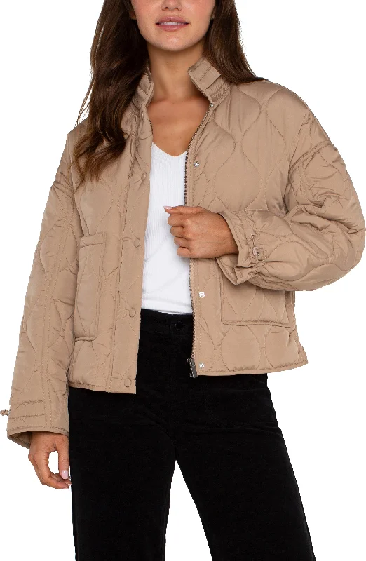 Liverpool Quilted Jacket w/ Zip Out Hood (Camel) Chenille Fabric Brocade Fabric Lace Fabric Liverpool Quilted Jacket w/ Zip Out Hood (Camel) Chenille Fabric Brocade Fabric Lace Fabric