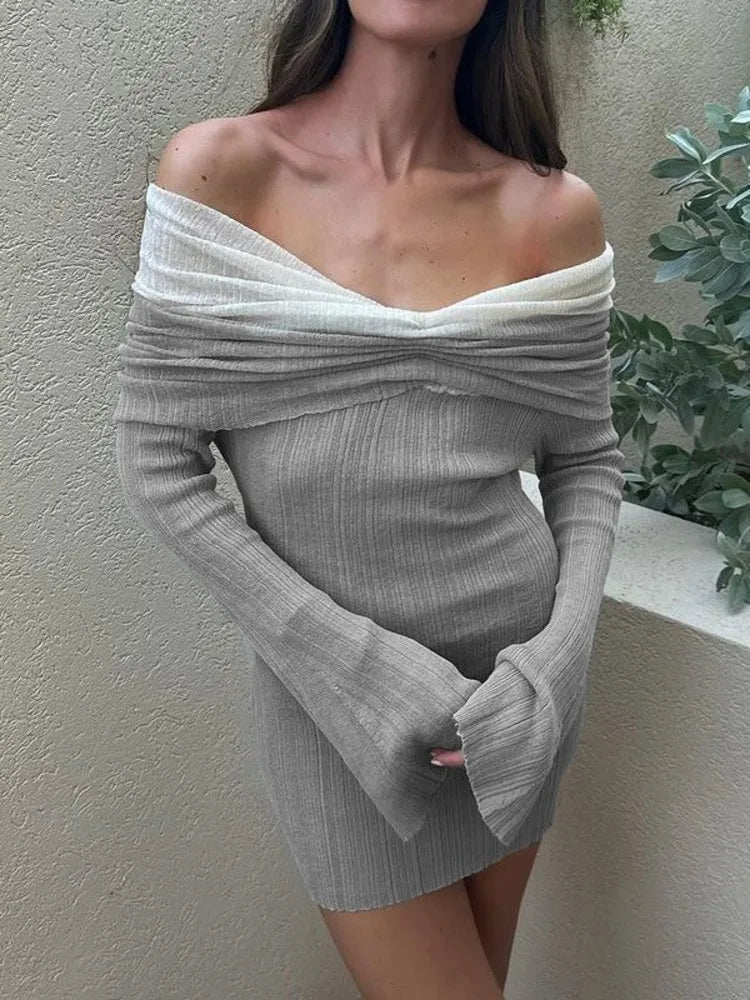 Lunivop Off-shoulder Long Sleeve Sexy Mini Dress For Women Autumn New Strapless Backless Bodycon Club Party Sexy Dress Elegant Fashionable Denim Mini Dress Lunivop Off-shoulder Long Sleeve Sexy Mini Dress For Women Autumn New Strapless Backless Bodycon Club Party Sexy Dress Elegant Fashionable Denim Mini Dress
