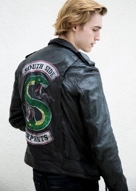 Mens Riverdale Inspired Southside Serpents Leather Motorcycle Jacket Mesh Jacket Canvas Jacket Denim Jacket Mens Riverdale Inspired Southside Serpents Leather Motorcycle Jacket Mesh Jacket Canvas Jacket Denim Jacket