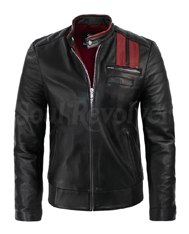 Mens Vintage Leather Jacket Cotton Jacket Linen Jacket Terry Jacket