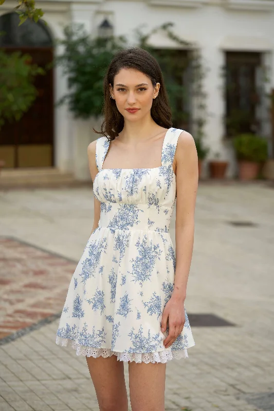Lily Mini Dress Trendy Button-Detail Mini Dress