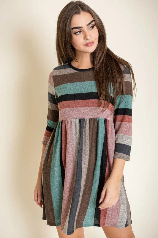Multi Color Mini Dress Elegant Silk Mini Dress