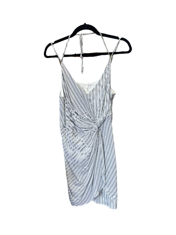 On the Road Striped Mini Dress Fashionable Lace-Trim Mini Dress