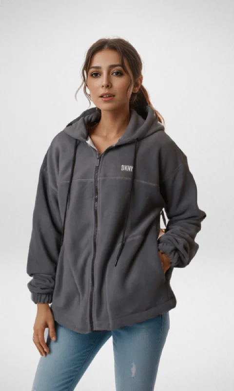 (ORIGINAL) DKNY Women Jacket - Grey V-Neck Jacket Boat Neck Jacket Square Neck Jacket (ORIGINAL) DKNY Women Jacket - Grey V-Neck Jacket Boat Neck Jacket Square Neck Jacket