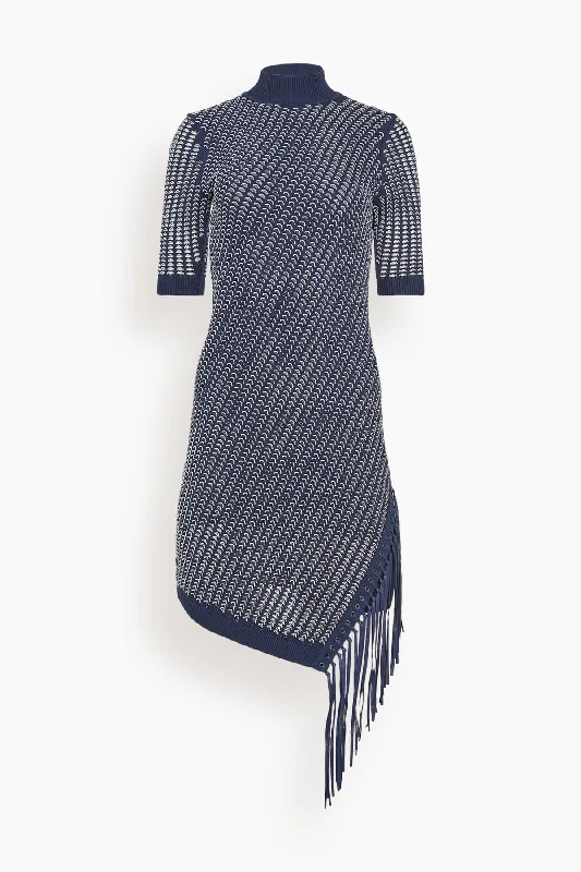Orla Short Sleeve Mini Dress in Midnight Trendy Tulle Mini Dress