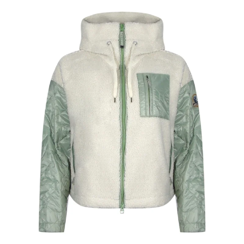 Parajumpers Charlene Moonbeam Nile Fleece White Jacket  Satin Jacket Silk Jacket Chiffon Jacket