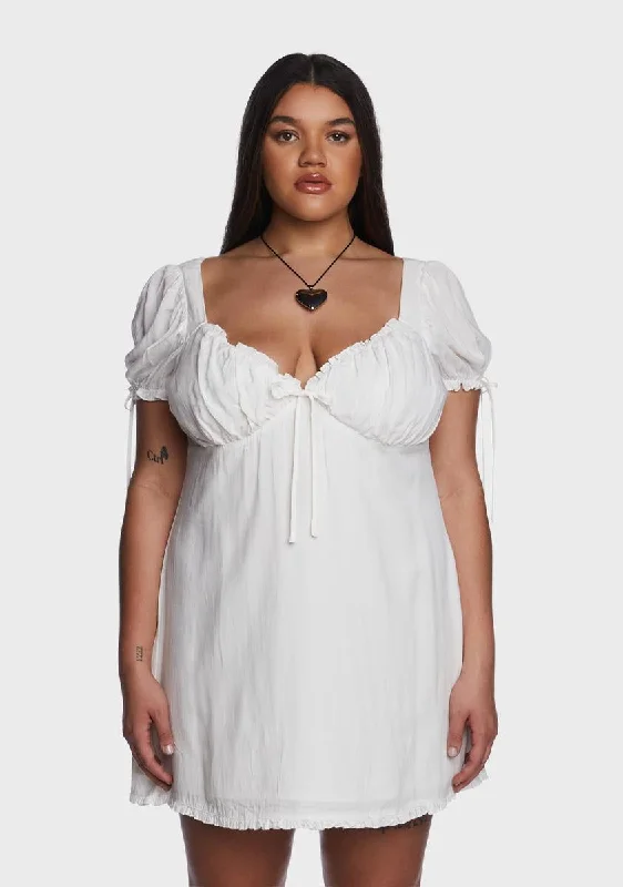 Plus Best Intentions Mini Dress Casual V-Neck Mini Dress