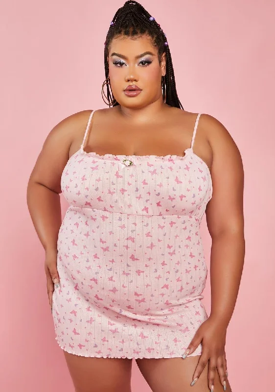 Plus She's A Legacy Pointelle Mini Dress Elegant Off-Shoulder Dress Mini