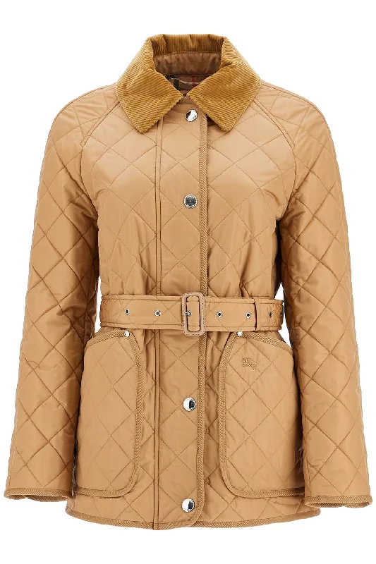 Quilted Jacket With Belt Pen Oversized Jacket Tailored Jacket Straight Jacket