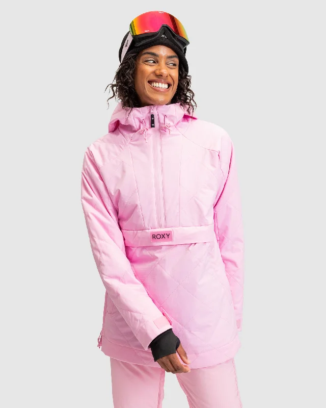 Womens Radiant Lines Overhead Snow Jacket Mesh Jacket Canvas Jacket Denim Jacket