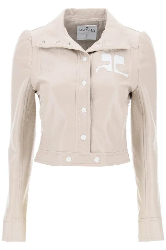 Re-edition Vinyl Effect Jacket Print Jacket Jacquard Jacket Patchwork Jacket