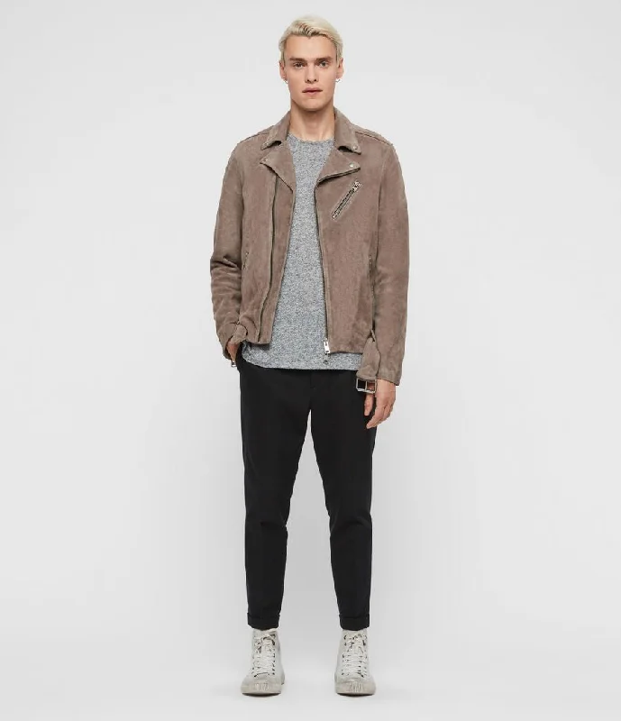 RIGG SUEDE BIKER JACKET Wool Jacket Cashmere Jacket Tweed Jacket