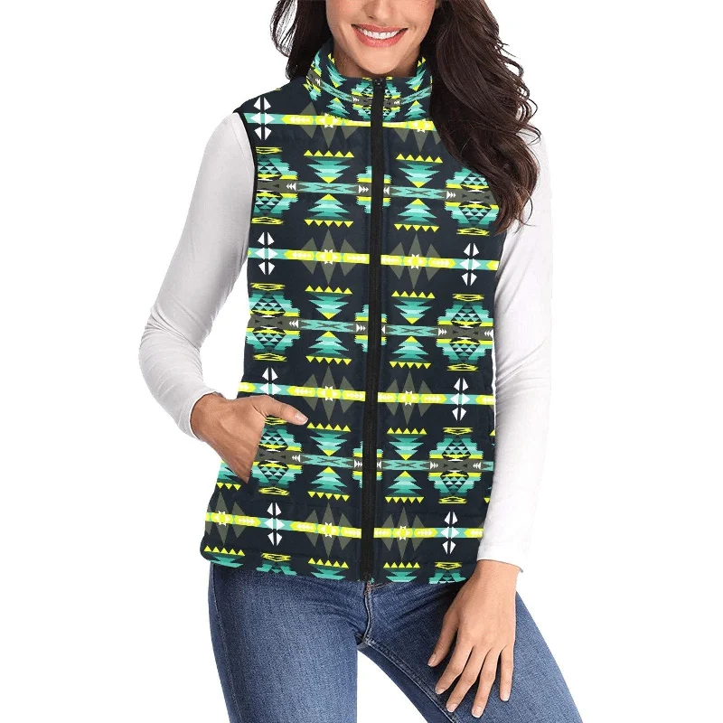 River Trail Women's Padded Vest Jacket A-Line Jacket Boat Neck Shawl Collar