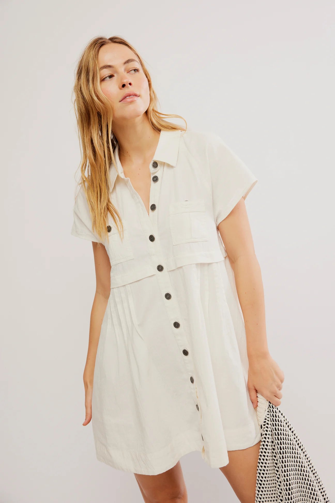 Ronnie Poplin Mini Dress Comfortable Smocked Mini Dress