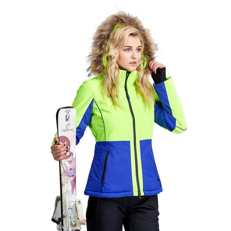 Rustic Elegance Lightweight Ski Jacket for Women Knit Jacket Woven Jacket Fleece Jacket