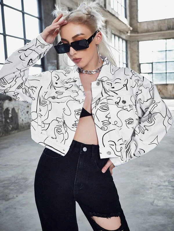 TANDUL Women Printed Casual Jacket Satin Fabric Silk Fabric Chiffon Fabric