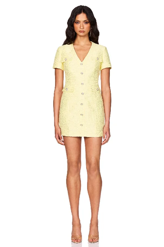 Tarsha Tweed Mini Dress Fashionable Lace Mini Dress