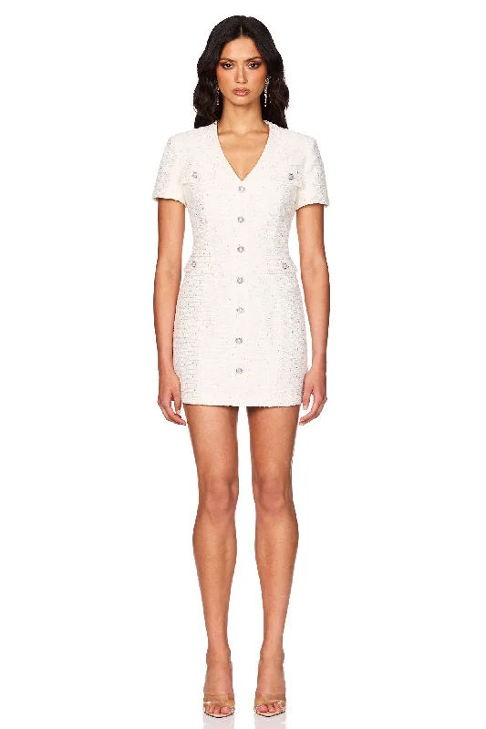 Tarsha Tweed Mini Dress Fashionable Mini Dress with Pockets