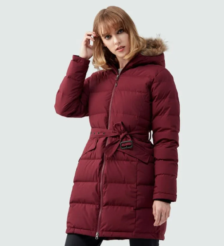TECTOP Fur Hood Snow Down Jacket Faux Fur Fabric Real Fur Fabric Shearling Fabric