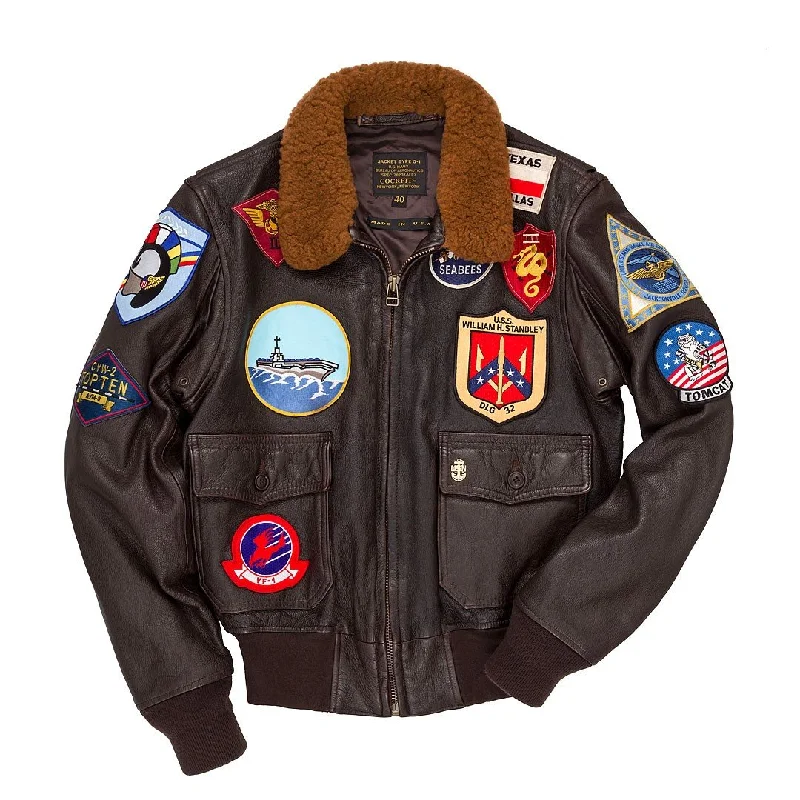 Top Gun Navy G-1 Jacket Cardigan Sweater Pullover