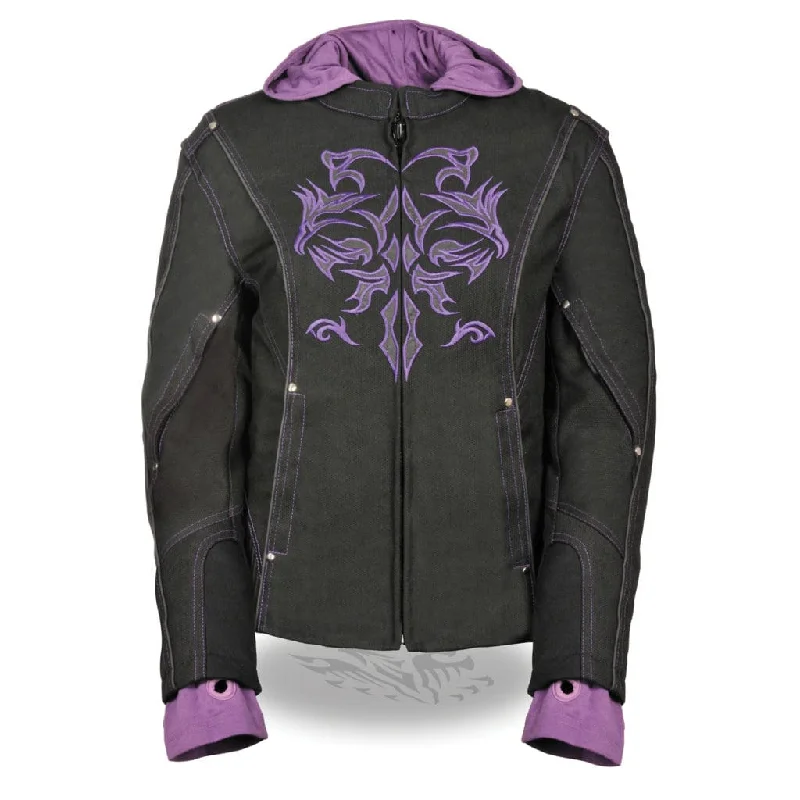 Women's Tribal Textile Jacket MPL1967 A-Line Jacket Boat Neck Shawl Collar