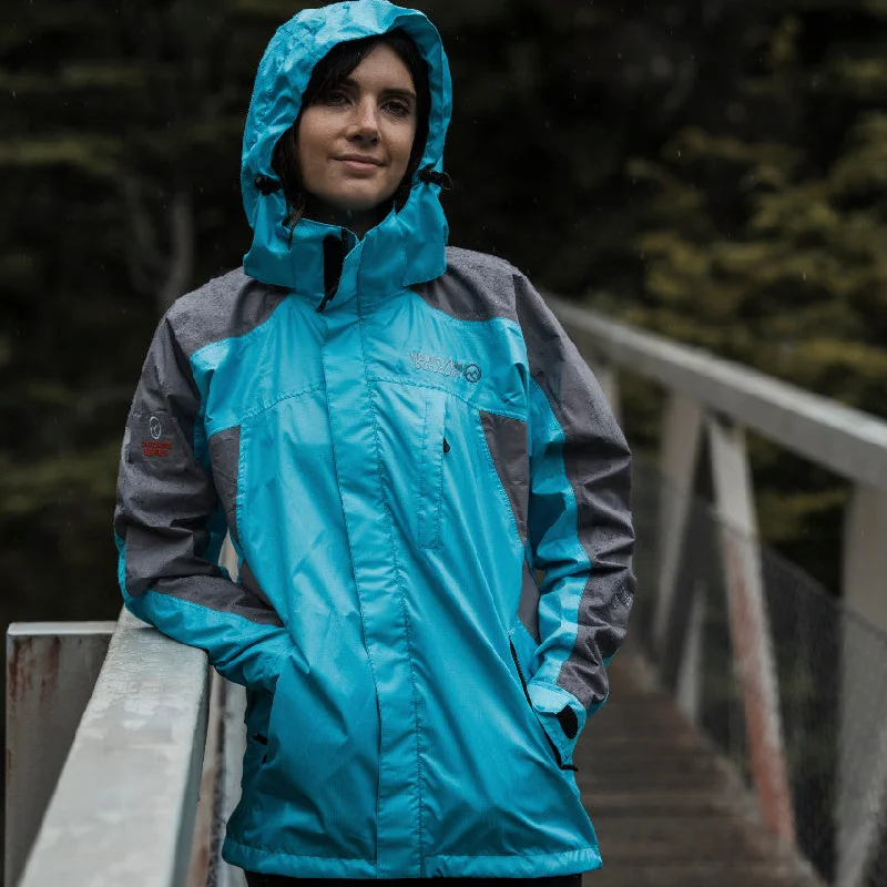 Ventura Waterproof Rain Jacket - Women Aqua Fleece Fabric Down Fabric Feather Fabric Ventura Waterproof Rain Jacket - Women Aqua Fleece Fabric Down Fabric Feather Fabric