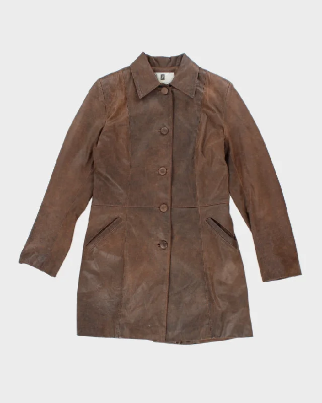 Vintage Alain De France Brown Leather Jacket - S V-Neck Jacket Boat Neck Jacket Square Neck Jacket Vintage Alain De France Brown Leather Jacket - S V-Neck Jacket Boat Neck Jacket Square Neck Jacket