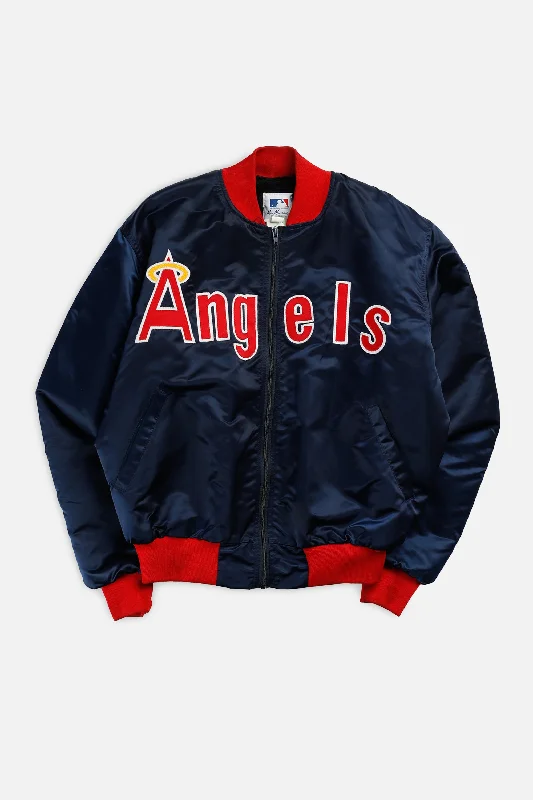 Vintage LA Angels MLB Jacket - L Belted Jacket Elasticated Jacket Padded Jacket
