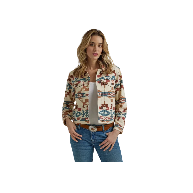 Wrangler Women's Western Printed Boyfriend Aztec Jacket Bomber Jacket Anorak Windbreaker Wrangler Women's Western Printed Boyfriend Aztec Jacket Bomber Jacket Anorak Windbreaker